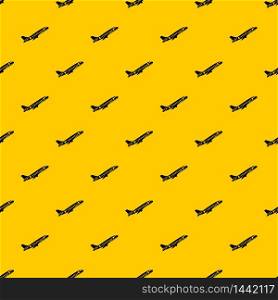 Aircraft pattern seamless vector repeat geometric yellow for any design. Aircraft pattern vector