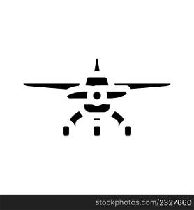 aircraft plane glyph icon vector. aircraft plane sign. isolated contour symbol black illustration. aircraft plane glyph icon vector illustration