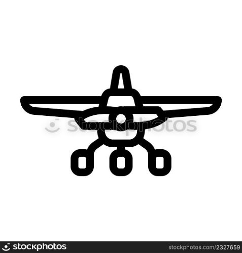 aircraft plane line icon vector. aircraft plane sign. isolated contour symbol black illustration. aircraft plane line icon vector illustration