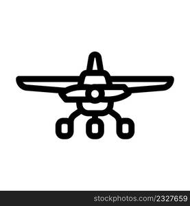 aircraft plane line icon vector. aircraft plane sign. isolated contour symbol black illustration. aircraft plane line icon vector illustration