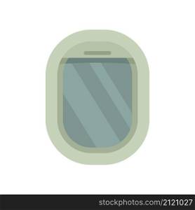 Aircraft repair window icon. Flat illustration of aircraft repair window vector icon isolated on white background. Aircraft repair window icon flat isolated vector