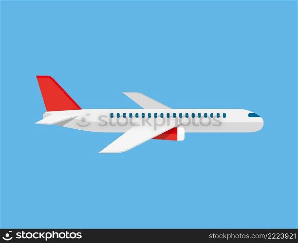 Aircraft vector flat illustrations. Modern airplane. Emblem for airlines banners.