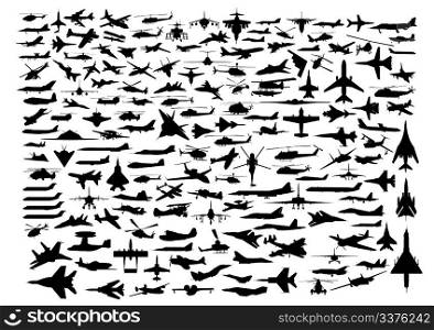 Aircrafts isolated on white
