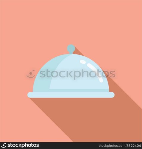 Airline food tray icon flat vector. Plane trolley. Air flight. Airline food tray icon flat vector. Plane trolley