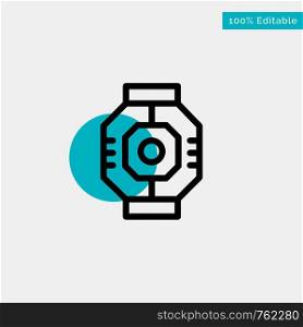 Airlock, Capsule, Component, Module, Pod turquoise highlight circle point Vector icon