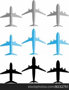 Airplane (Aeroplane) Icon Set