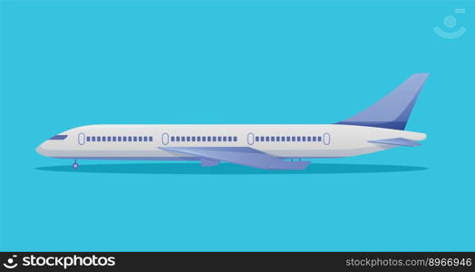 Airplane aircraft vehicle isolated vector illustration