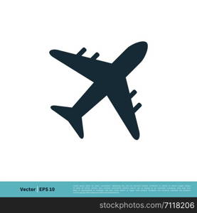 Airplane / Airport Icon Vector Logo Template Illustration Design. Vector EPS 10.