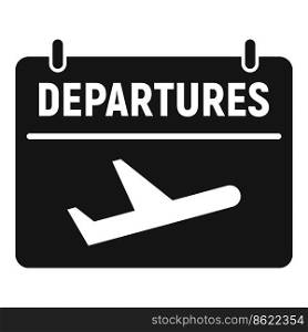 Airplane departures icon simple vector. Airline travel. Air seat. Airplane departures icon simple vector. Airline travel