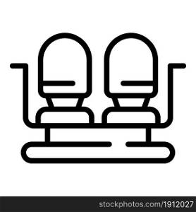 Airplane double seat icon outline vector. Aircraft plane. Flight chair. Airplane double seat icon outline vector. Aircraft plane