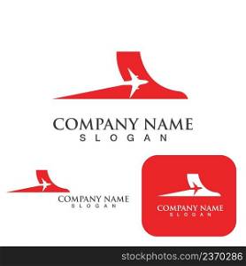 Airplane flight logo  icon Template vector illustration design
