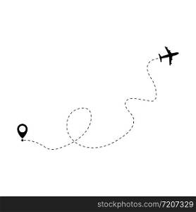 Airplane icon background way. Vector eps10 illustration