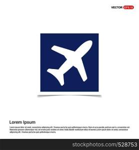 Airplane icon - Blue photo Frame