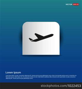 Airplane icon - Blue Sticker button