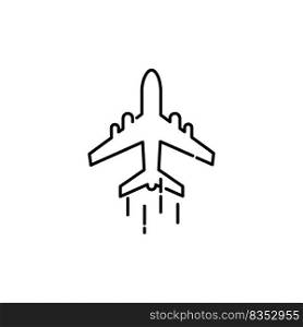 airplane icon logo vector design template