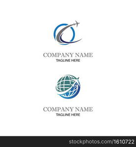 Airplane icon vector illustration design Logo Template