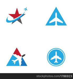 Airplane icon vector illustration design Logo Template