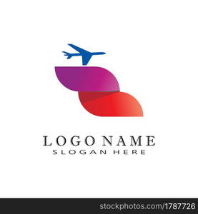 Airplane icon vector illustration design Logo Template