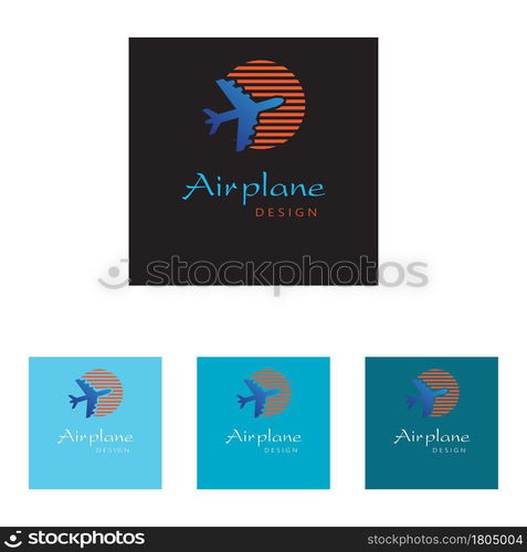 Airplane icon vector illustration design Logo Template