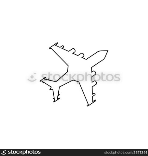 airplane icon vector logo illustration design