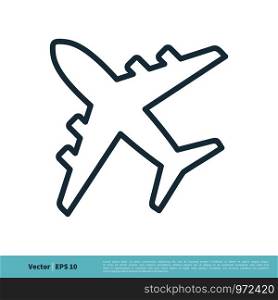 Airplane Icon Vector Logo Template Illustration Design. Vector EPS 10.