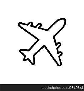 Airplane Icon Vector Simple Design 