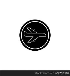 airplane icon vector template illustration logo design