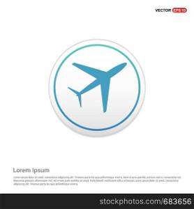 Airplane icon - white circle button