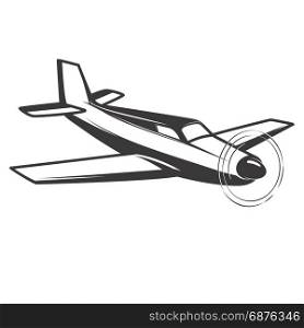 Airplane illustration isolated on white background. Vector illustration