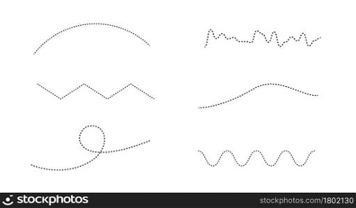 Airplane line path icon. Air plane flight route. Flat vector illustration isolated on white background.. Airplane line path icon. Air plane flight route. Flat vector illustration isolated on white