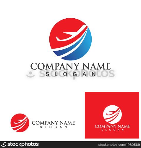 Airplane logo and symbol vector template