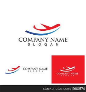Airplane logo and symbol vector template