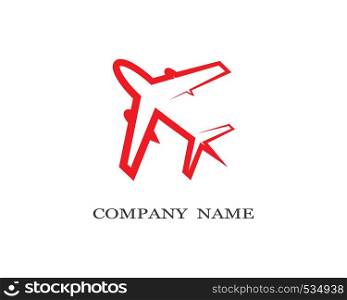 Airplane logo template vector icon illustration design