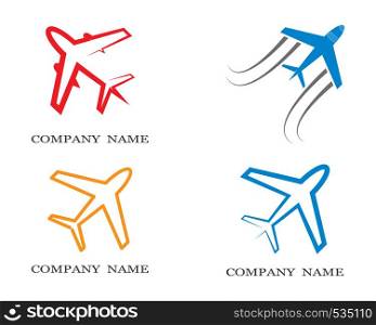 Airplane logo template vector icon illustration design