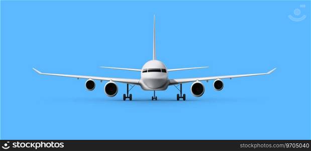 Airplane on blue background industrial blueprint Vector Image