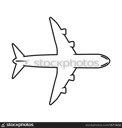 Airplane or aeroplane commercial plane icon vector