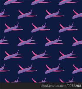 Airplane pattern, illustration, vector on white background
