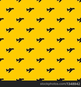 Airplane pattern seamless vector repeat geometric yellow for any design. Airplane pattern vector