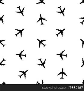Airplane Seamless Pattern Background Vector Illustration EPS10. Airplane Seamless Pattern on Background Vector Illustration