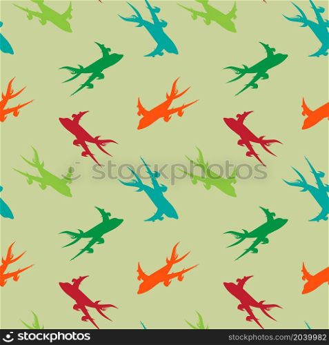 Airplane seamless pattern. Sport concept. Vector aircraft illustration
