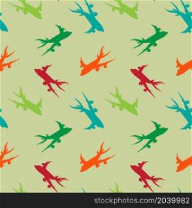 Airplane seamless pattern. Sport concept. Vector aircraft illustration