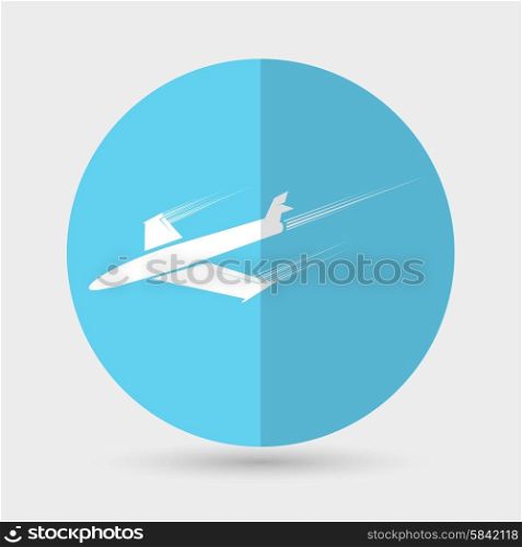 airplane symbol on a white background