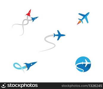 Airplane symbol vector icon illustration