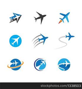 Airplane symbol vector icon illustration