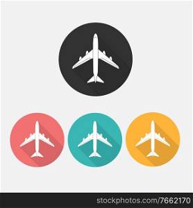 Airplane Transport Icon Vector Illustration EPS10. Airplane Transport Icon on background Vector Illustration