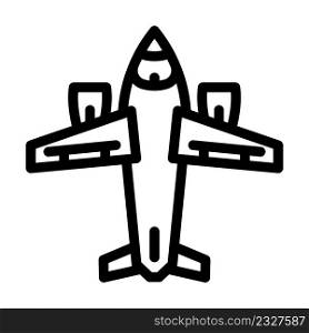 airplane transport line icon vector. airplane transport sign. isolated contour symbol black illustration. airplane transport line icon vector illustration