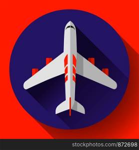 Airplane - vector icon illustration. Flat design style. Airplane - vector icon illustration. Flat design style.