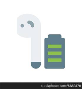 airpods battery full, icon on isolated background
