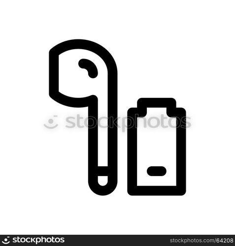 airpods battery low, Icon on isolated background