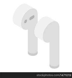 Airpods icon. Isometric of airpods vector icon for web design isolated on white background. Airpods icon, isometric style